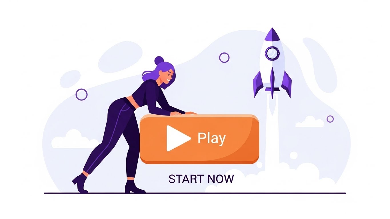 (2D Character-Driven Story): Launch Button – Triggering Instant Access