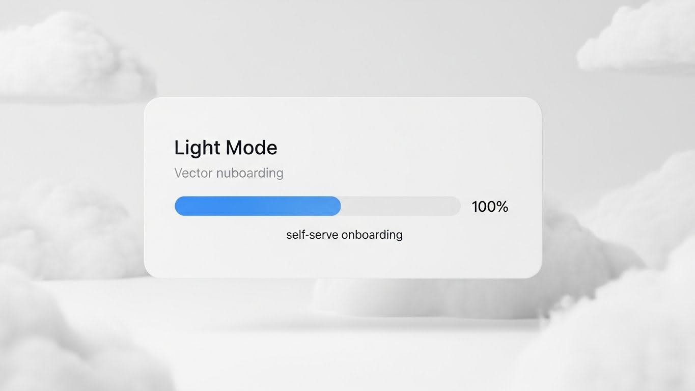 (Clean UI Workflow - Light Mode): Neumorphic Progress Flow – Visualizing Effortless Setup