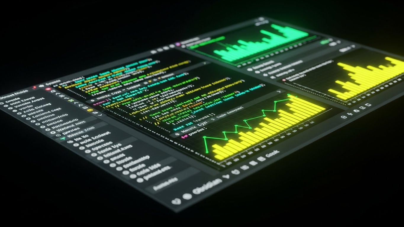 (Dark Mode UI Showcase): Code-Level Visibility – Visualizing Developer Aesthetics