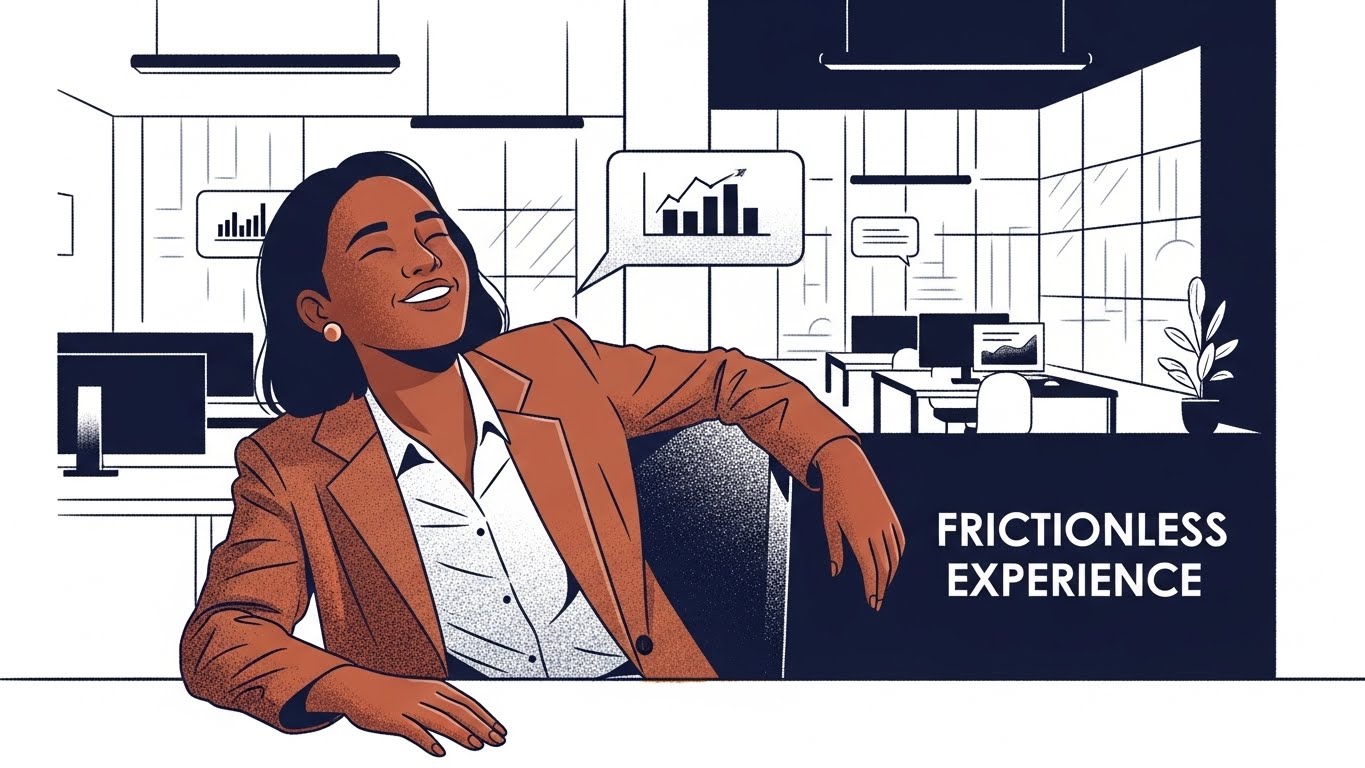 (2D Character-Driven Story): The Human Element – Visualizing a Frictionless Experience