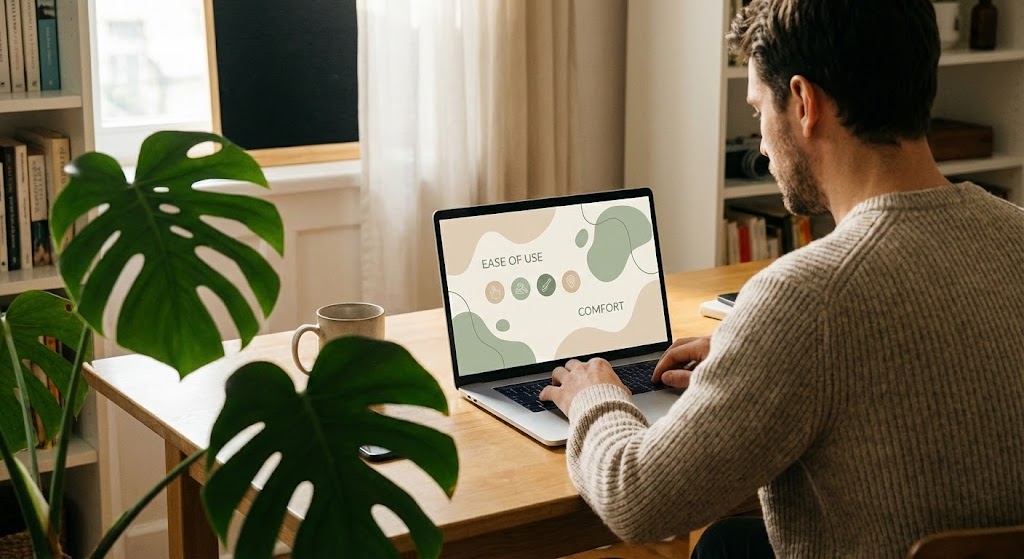 (Lifestyle Stock + UI): Remote Home Office + Humanizing Software Adoption