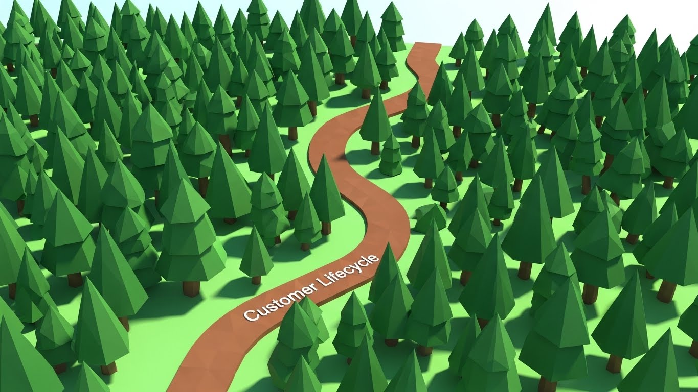 (Low-Poly 3D): Geometric Forest + Navigating Knowledge Bases