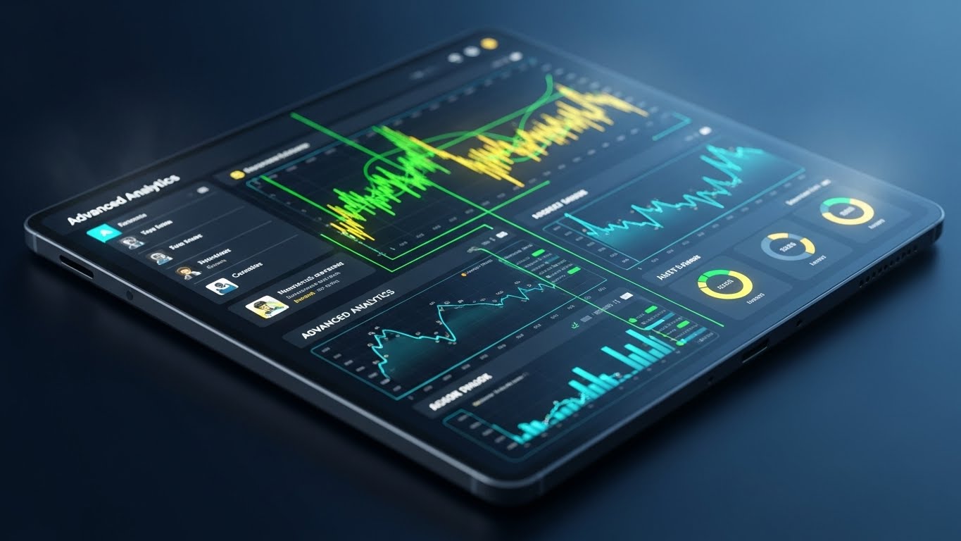 (Dark Mode UI Showcase): Advanced Analytics + Power User Mastery