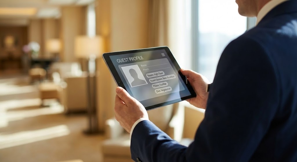 (Lifestyle Stock with UI Overlay): Augmented Manager + Humanizing Data Adoption