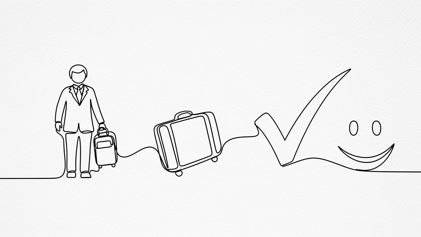 (2D Line Art Animation): Seamless Journey + Frictionless Guest Experience