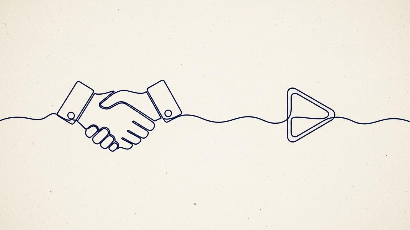(2D Line Art): Continuous Flow - Visualizing Seamless Partnership