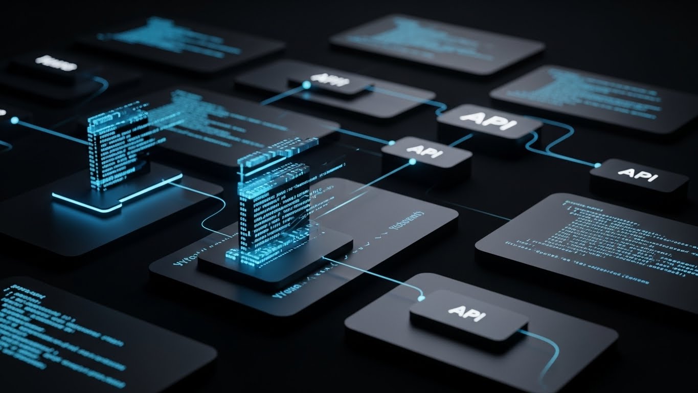 (Dark Mode UI Showcase): Connected Nodes + Visualizing API Robustness
