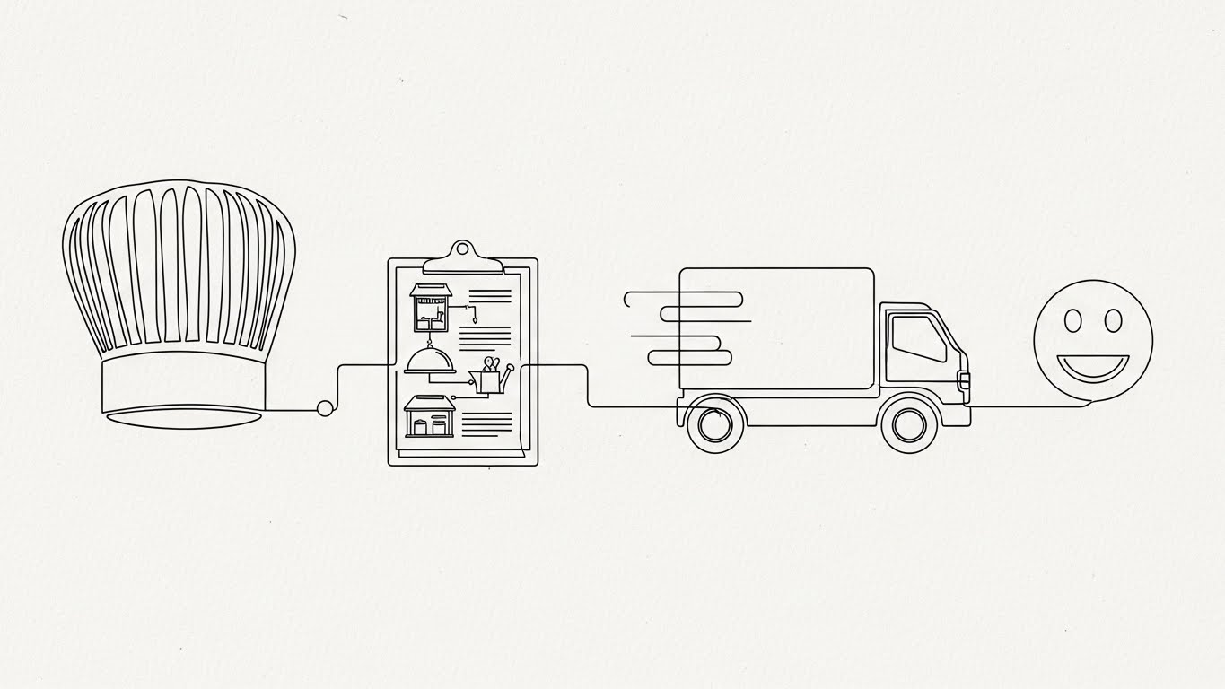 (2D Line Art Animation): Continuous Line + Mapping Unbroken Logistics