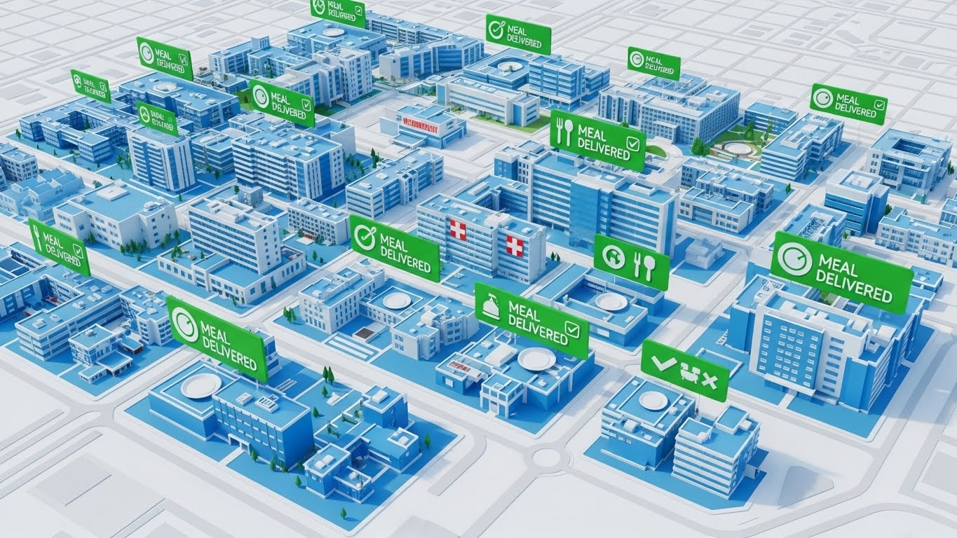 (Low-Poly 3D): Campus Map + Managing Complex Logistics