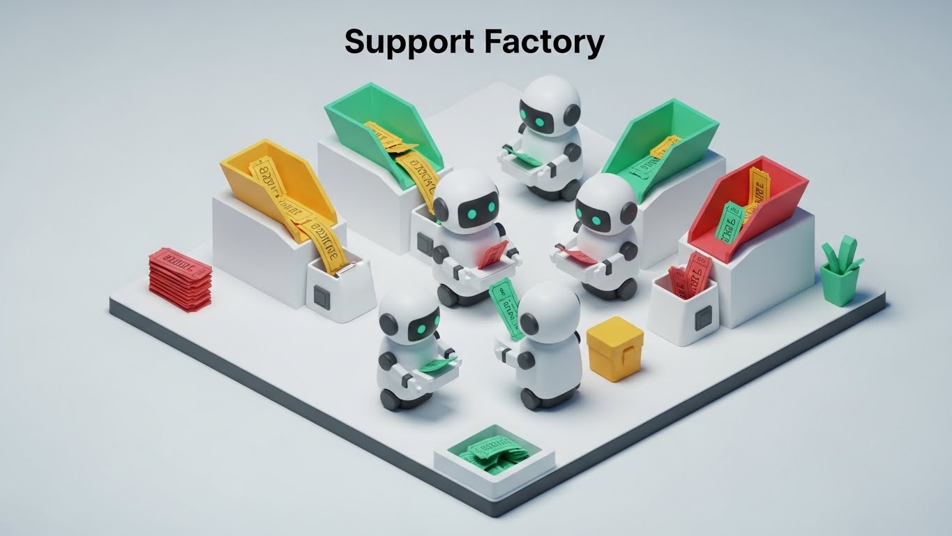 (Isometric 3D Workflow): Automated Triage + Efficient Resolution