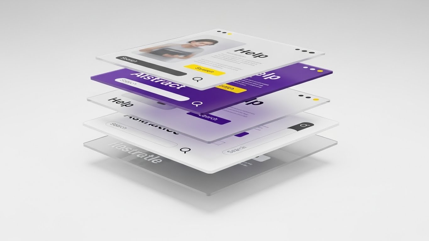 (3D Parallax UI Presentation): Layered Support + Accessible Intelligence