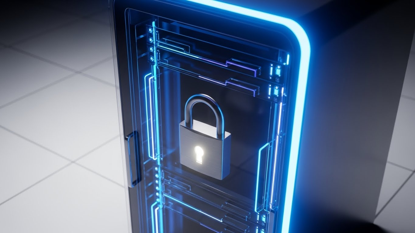 (3D X-Ray Visualization): Transparent Core — Revealing Security Architecture