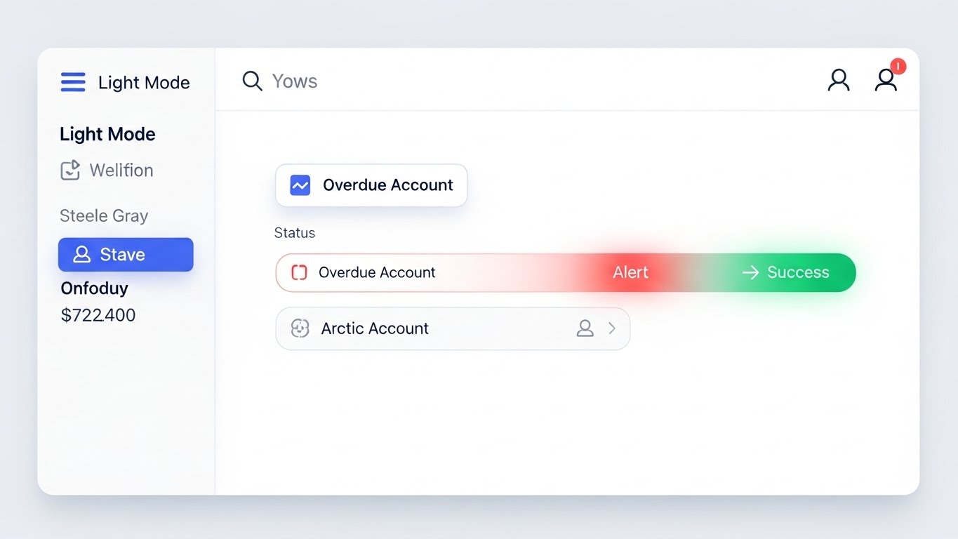 (Clean UI Workflow): Status Transition — Visualizing Frictionless Resolution