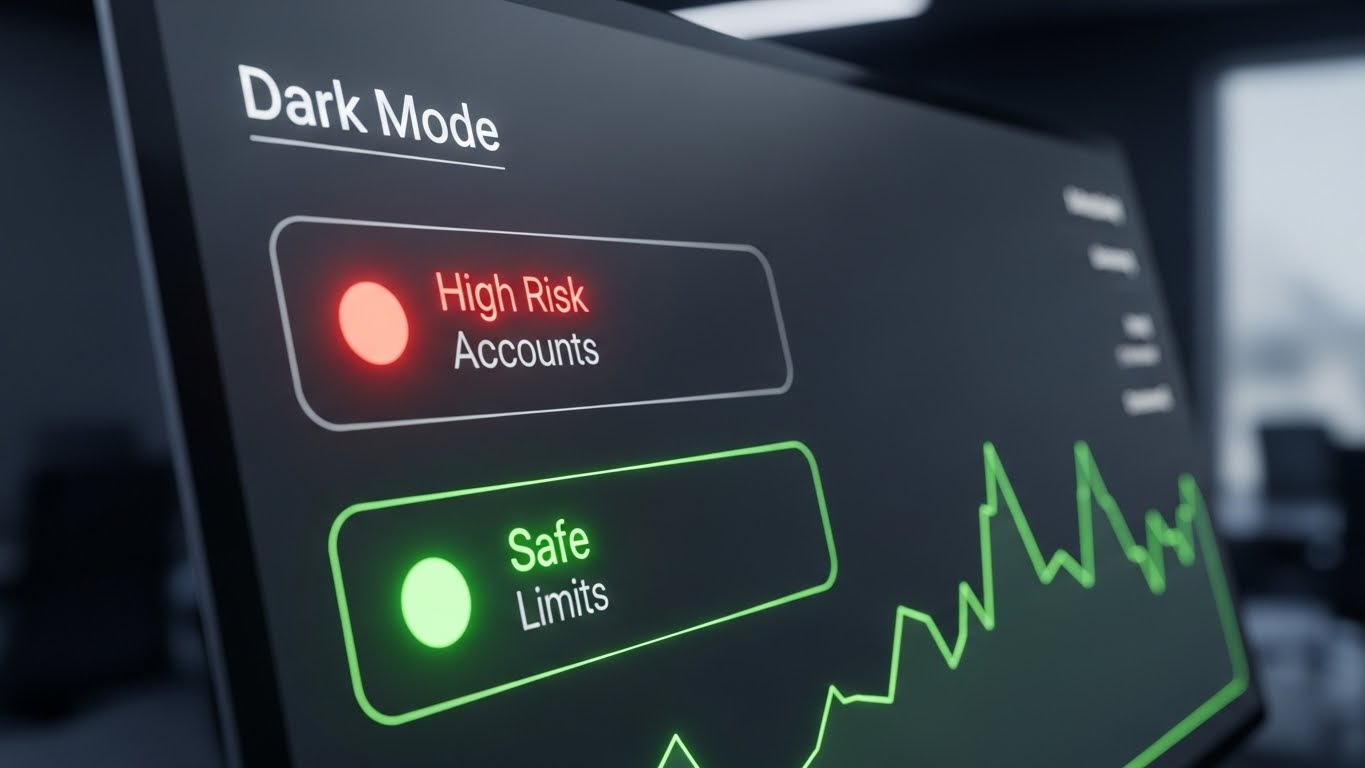 (Dark Mode UI Showcase): Neon Alerts — Illuminating Credit Risk