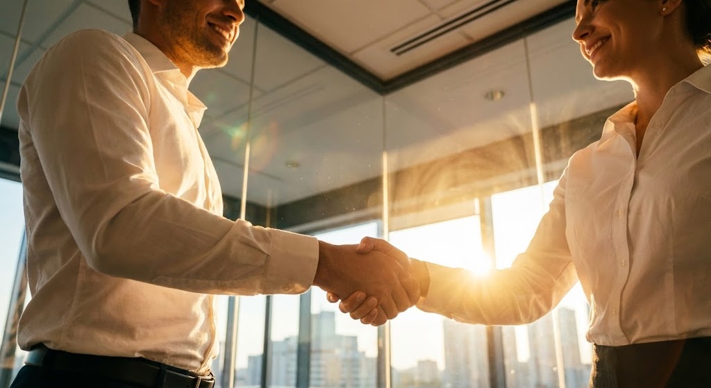 (Aspirational Stock Montage): The Heroic Handshake — Visualizing Advocacy