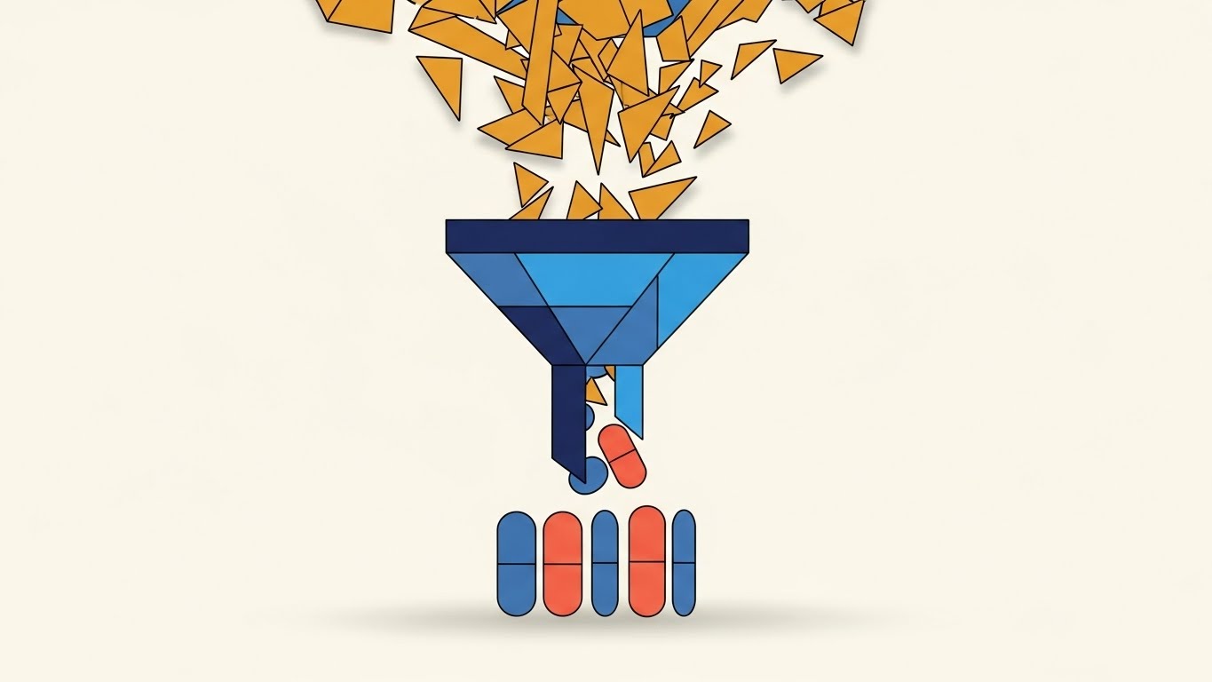 (Abstract 2D Motion Graphics): Geometric Funnel — Organizing Cash Chaos