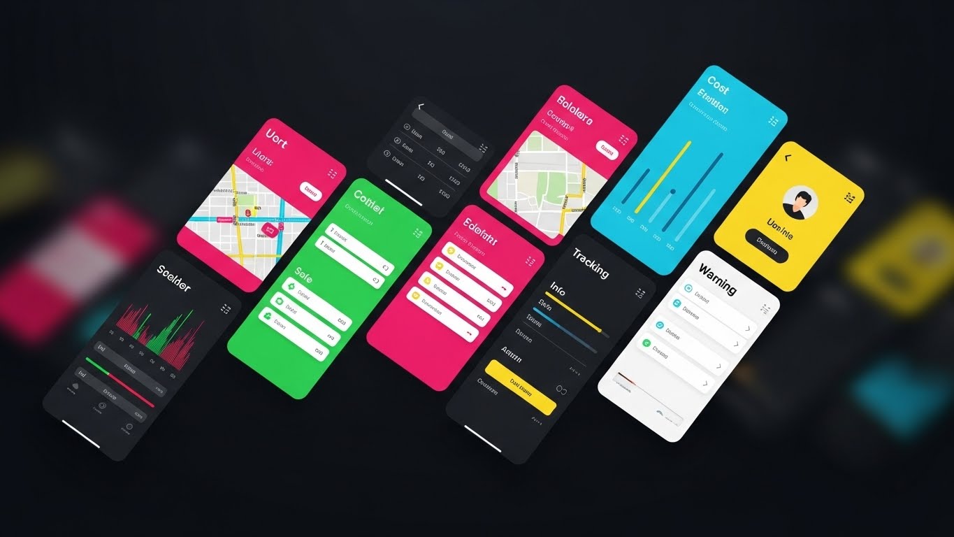 (Rapid UI Feature Montage): Angled Screen Collage + Showcasing Comprehensive Platform Depth