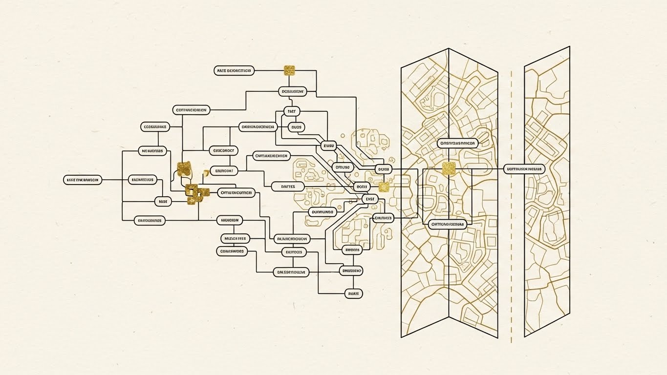 (Sophisticated Line Art): The Logic Tree - Mapping Intelligent Decisions