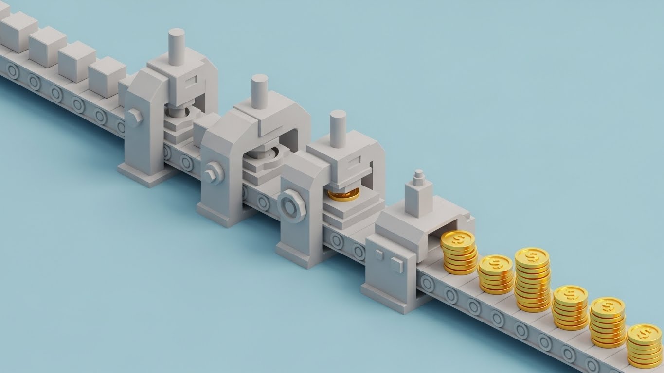 (Low-Poly 3D): Gamified Efficiency - Translating Operations to Profit