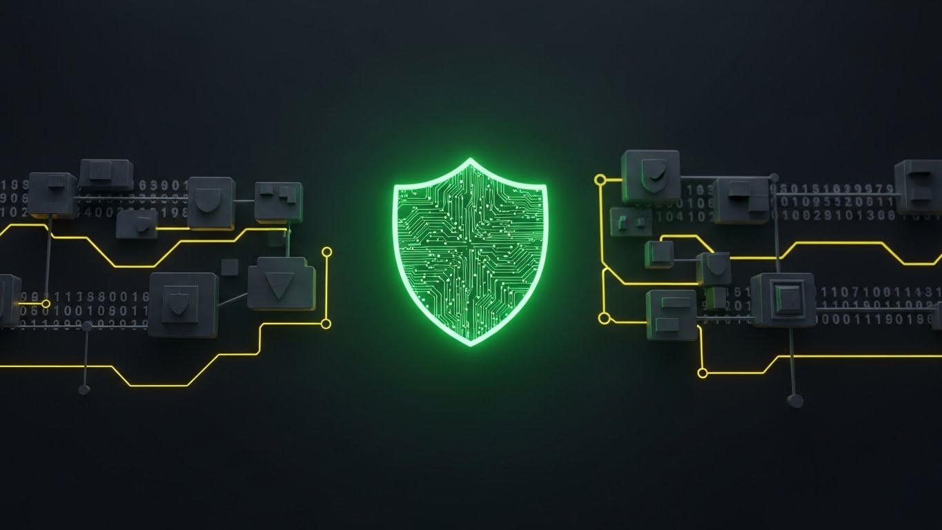 (Dark Mode UI Showcase): Neon Shield Visualizes Enterprise Security