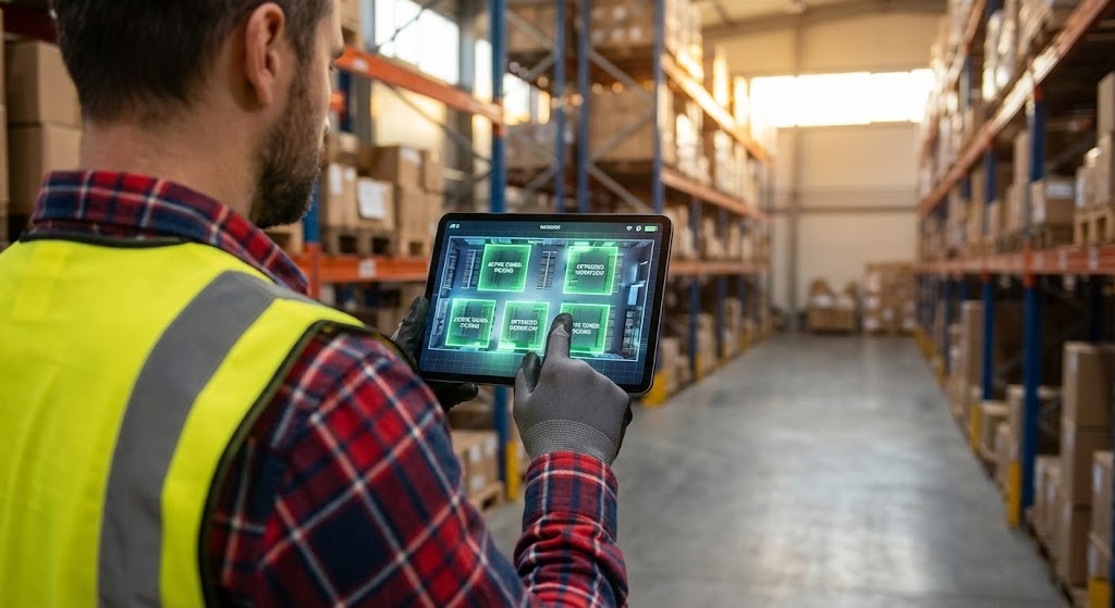 (Lifestyle Stock + UI): Augmented Tablet Empowering the Workforce