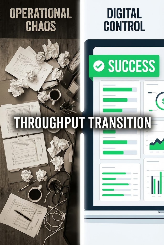 (Split Screen Reality/UI): Contrast Visualizes Order from Chaos