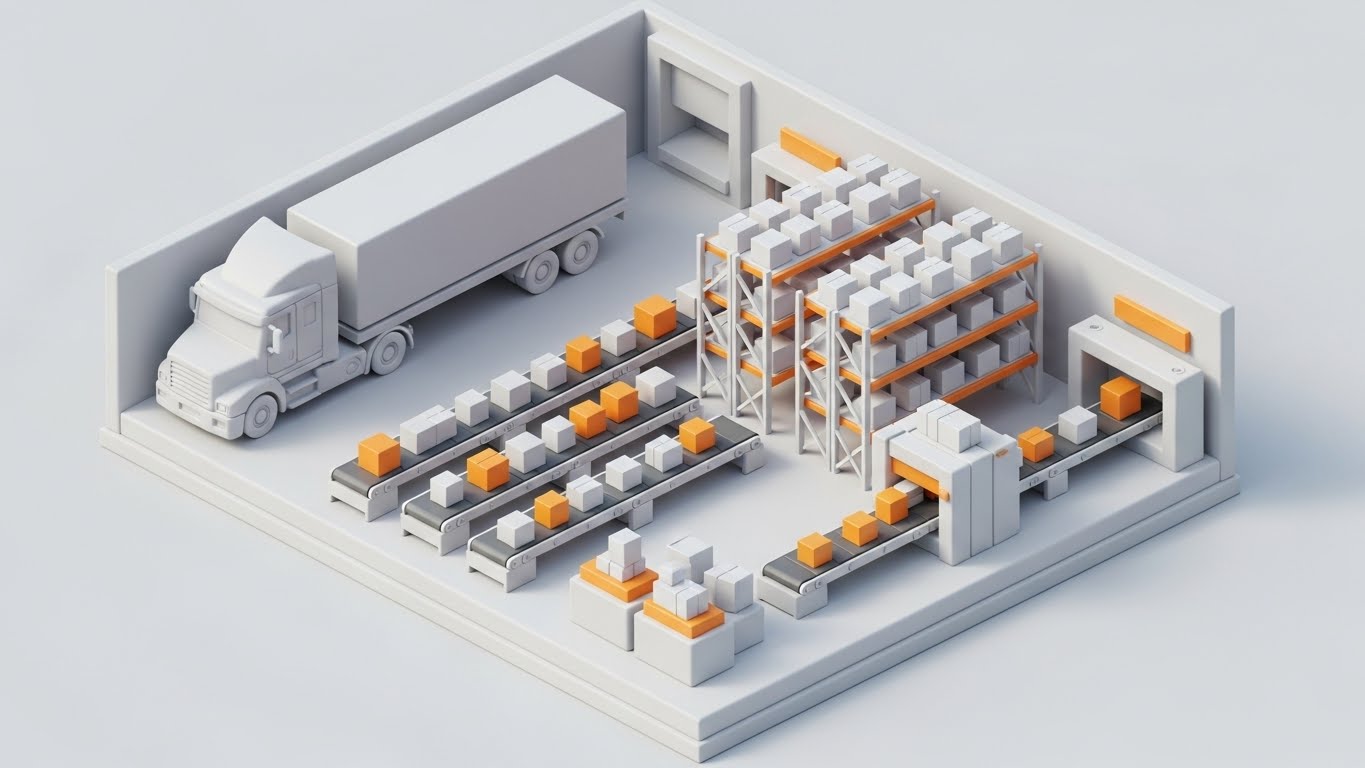 (Isometric 3D): Total Facility Visibility + Orchestrated Workflow