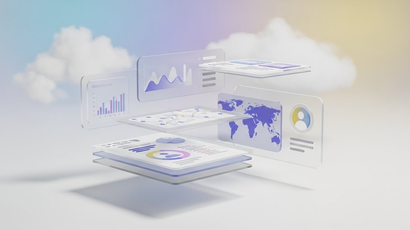 (Glassmorphism): Deep Dive Analytics + Clarity of Insight