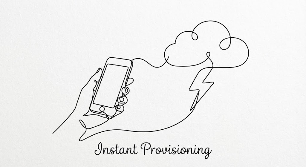 (2D Line Art): Fluid Connectivity for Instant Provisioning