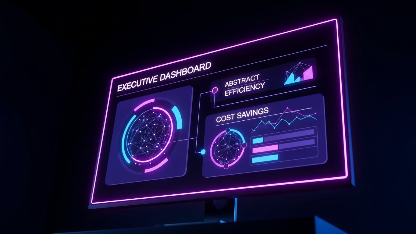 (Dark Mode UI Showcase): Neon Dashboard - Executive Authority