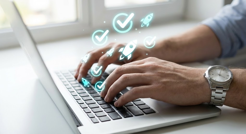 (2D Graphics Over Live Action): Augmented Typing - Visualizing Momentum