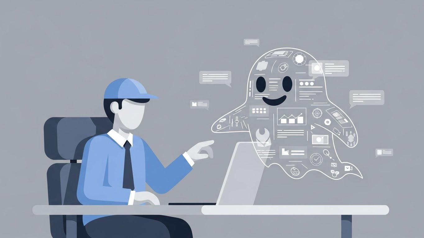 (2D Animation & UI Composition): The UI Ghost - Helpful Guidance