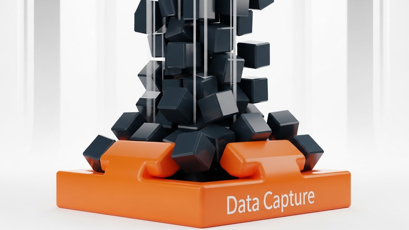 (Bold Kinetic Typography): Falling Blocks - Impactful Data Capture