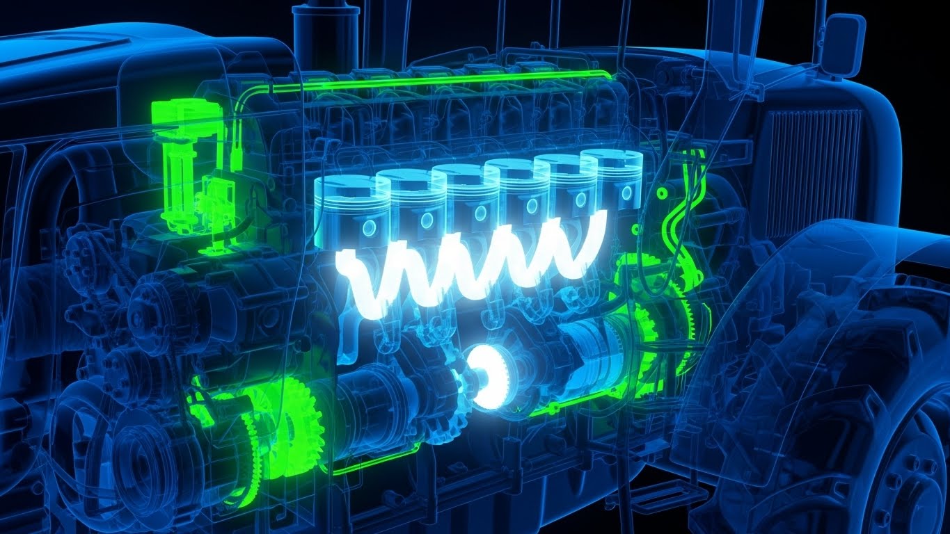 (3D X-Ray Visualization): Internal Mechanics: Deep Visibility