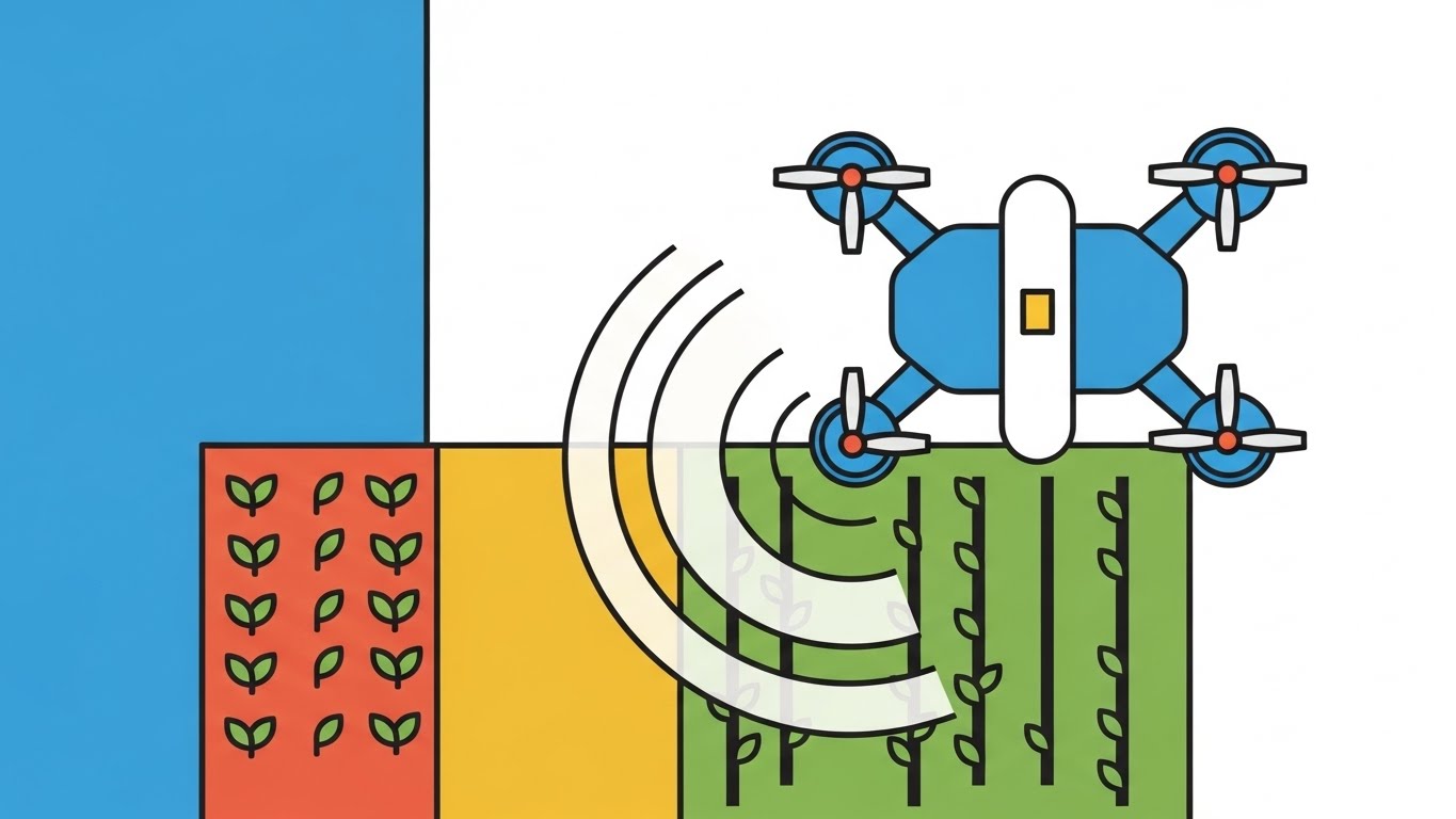 (Minimalist Flat 2D Vector): Vector Drone: Aerial Intelligence