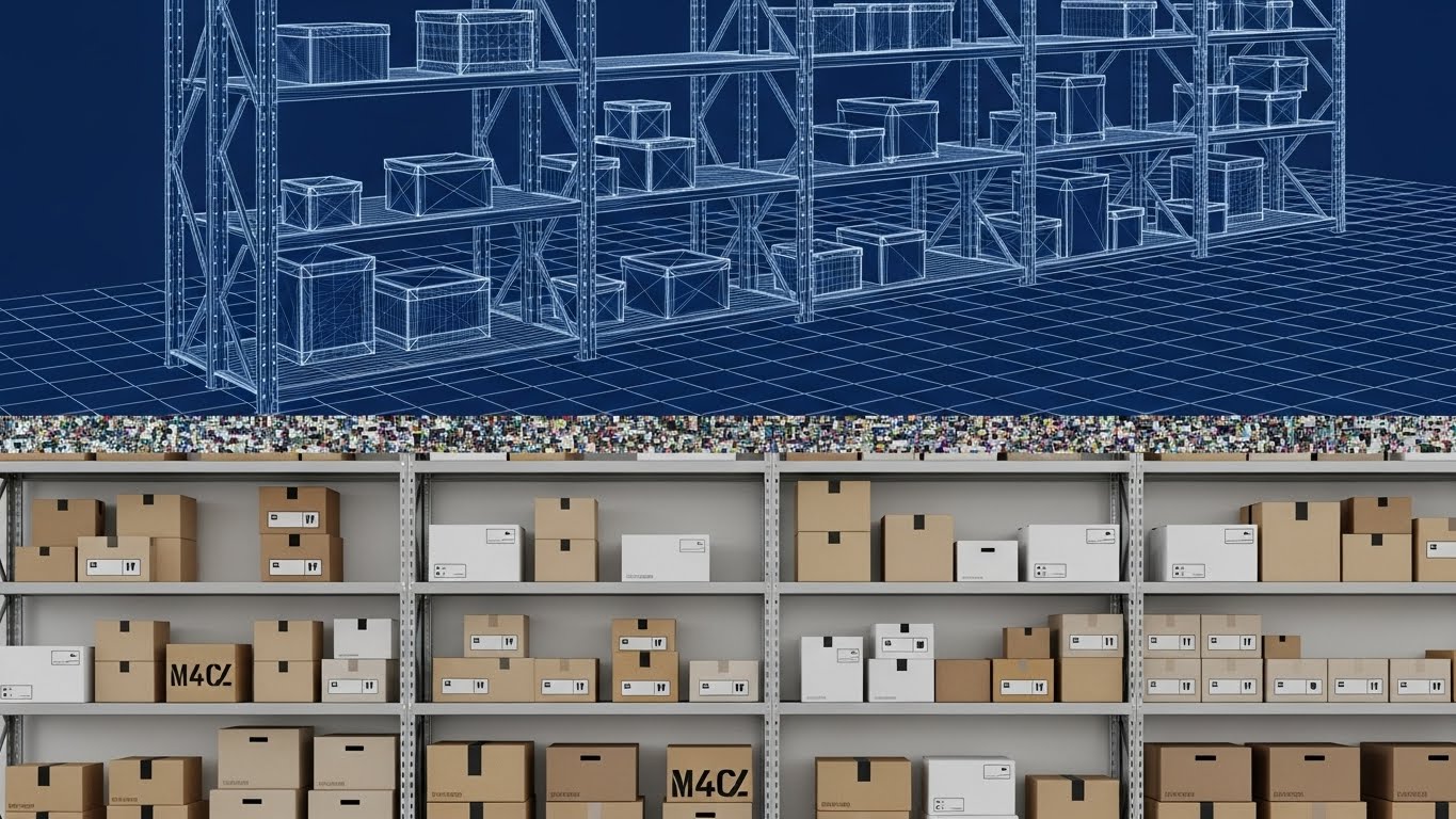 (Wireframe to Reality Transition): Split View: Planned Precision