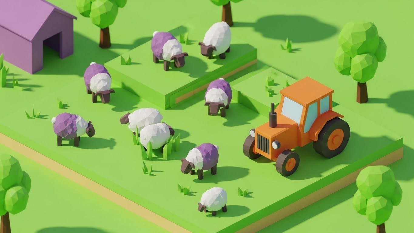 (Low-Poly 3D Modeling): Voxel Farm: Simplified Scale