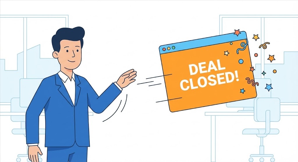 (2D Animation & UI): The Closer – Frictionless Deal Execution