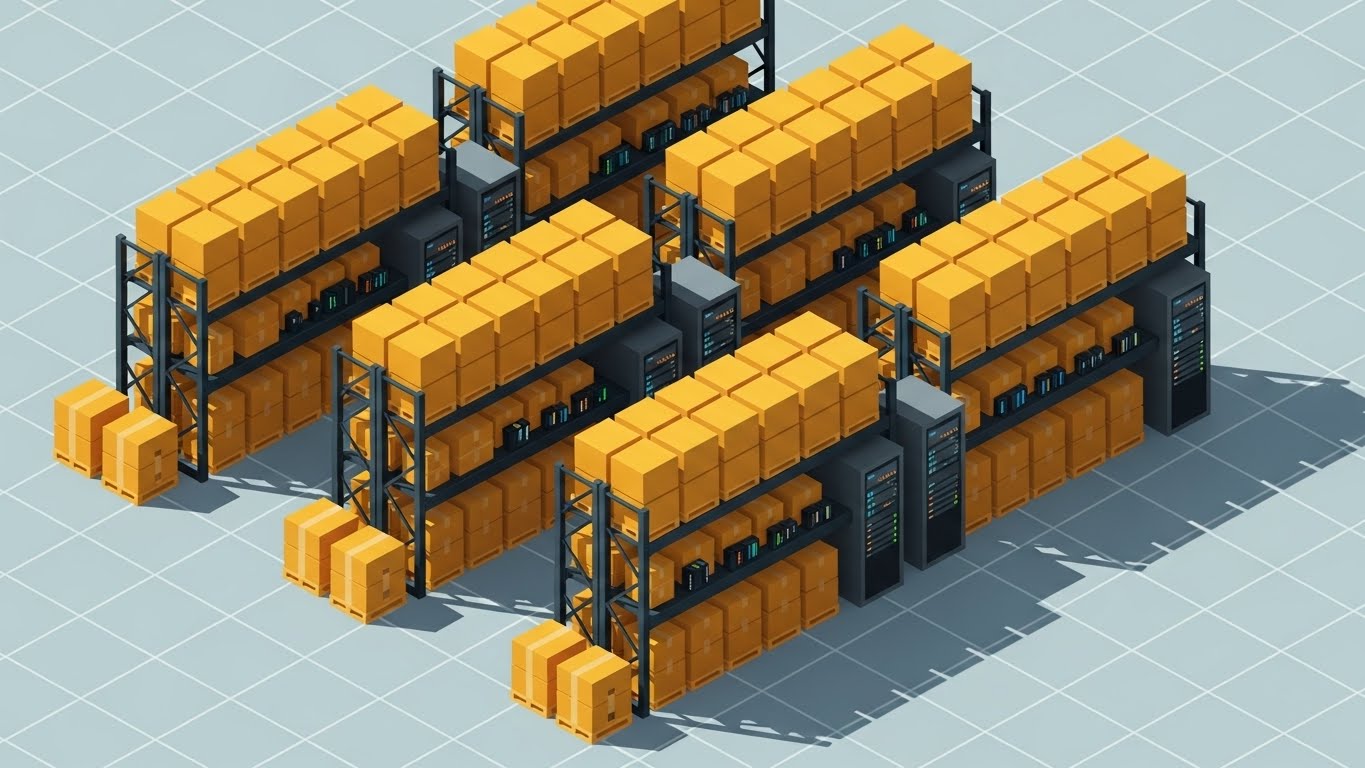 (Isometric 2D Motion): Isometric Grid – Visualizing Warehouse Intelligence