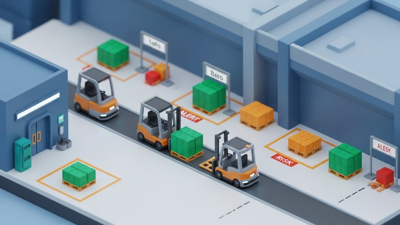 (Isometric 3D): Macro Visibility + Risk Mitigation