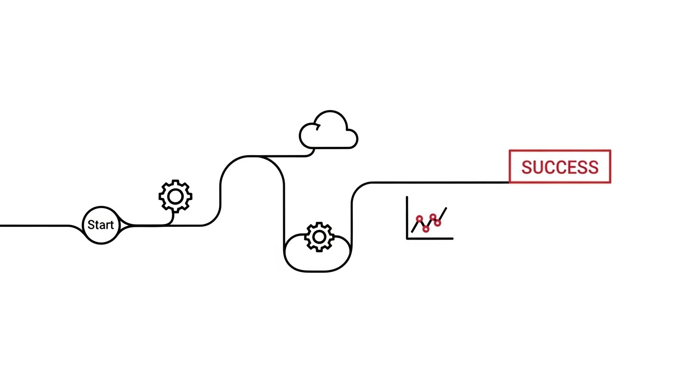 (2D Line Art): Continuous Path + Frictionless Onboarding