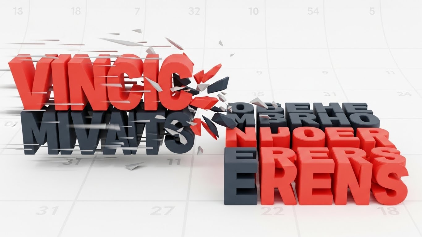 (Bold Kinetic Typography): Chaotic Crash + Ordered Alignment