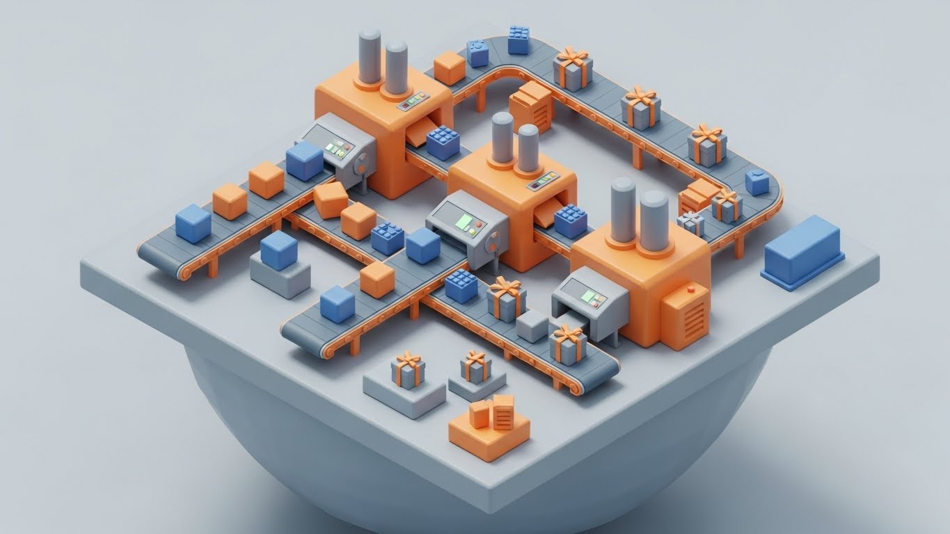 (Isometric 3D Workflow): The Loyalty Factory + Systematizing Reward Logic
