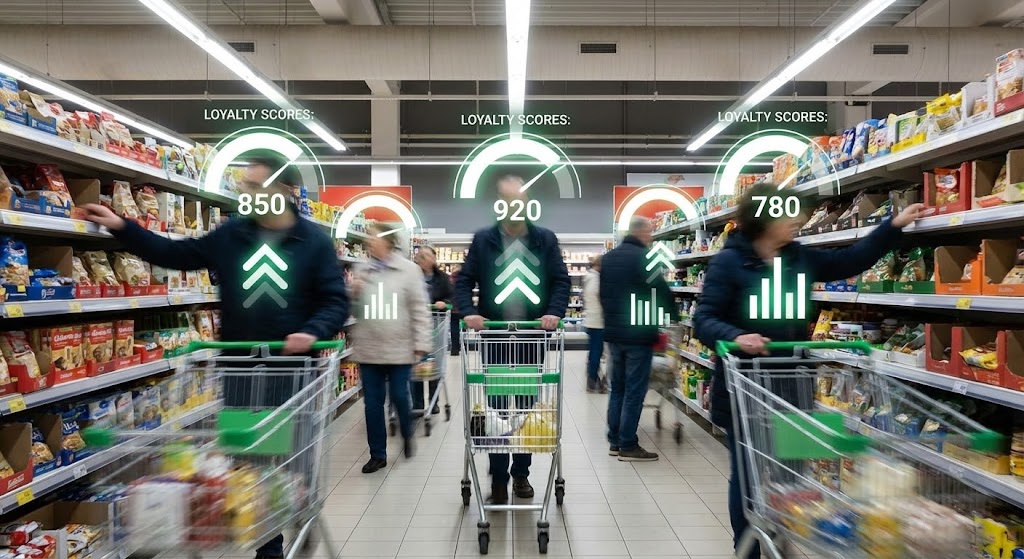 (Hyper-lapse Data Overlay): Real-Time Retail + Tracking Loyalty at Speed