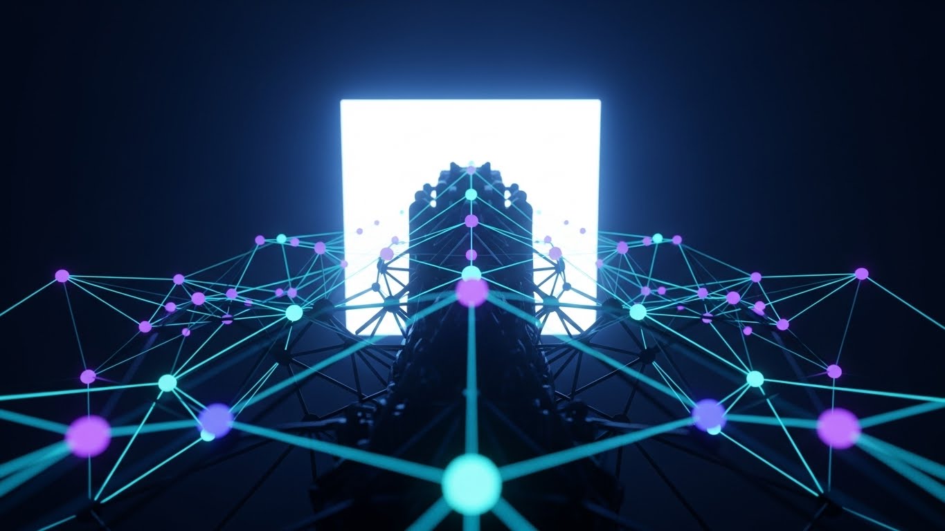 (Abstract 3D AI Visualization): Reconnecting the Lost Nodes