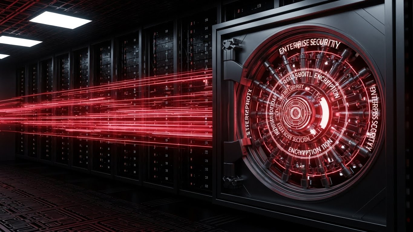 (Futuristic Neon/Dark Mode): Enterprise-Grade Security Trust