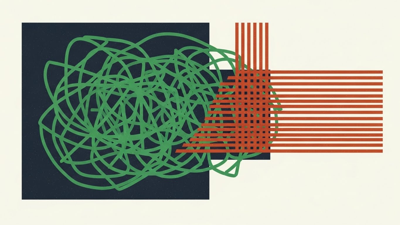 (Abstract 2D Motion Graphics): From Confusion to Order