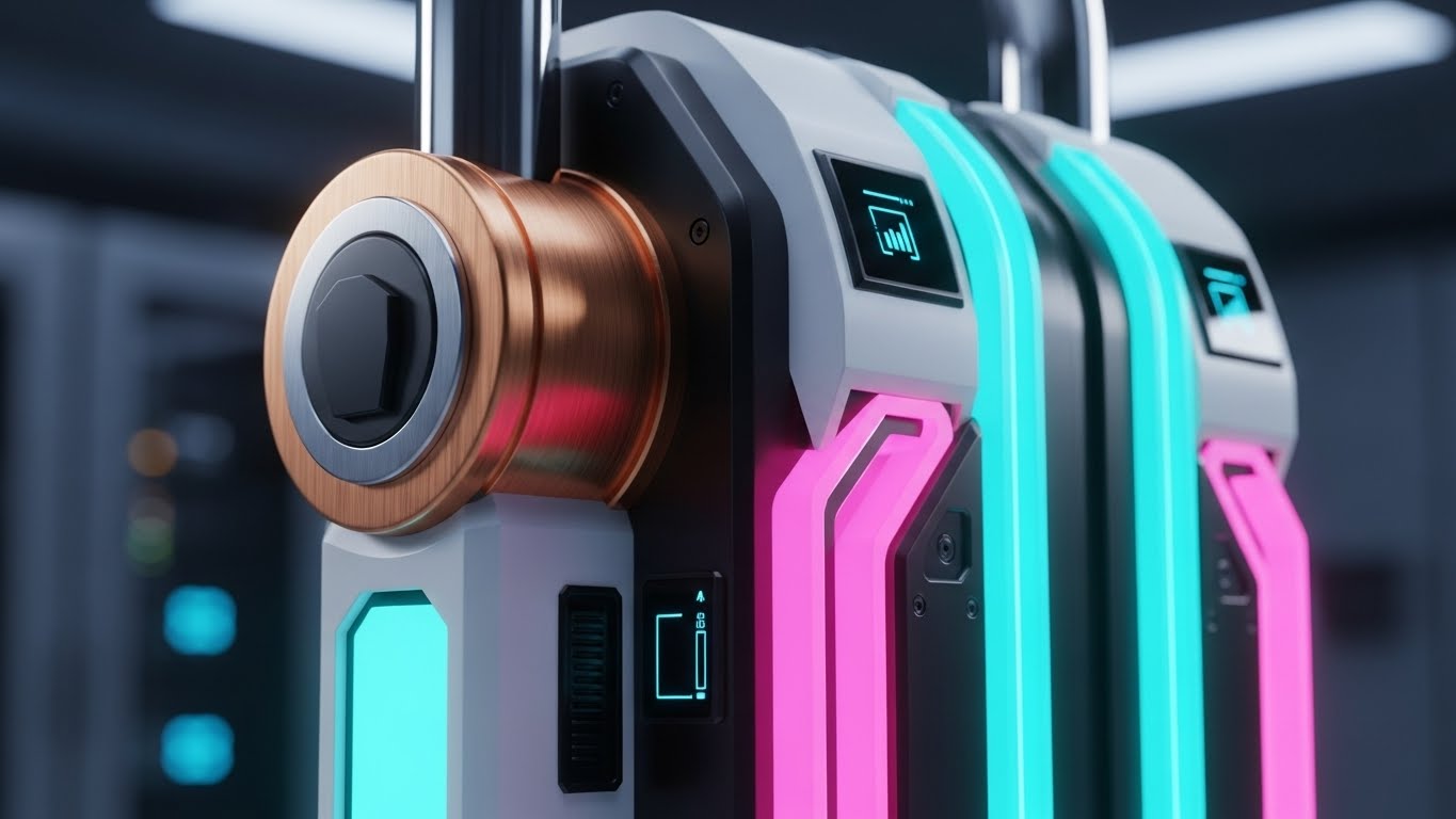 (Photorealistic 3D): Metallic Fortification - Tangible Security