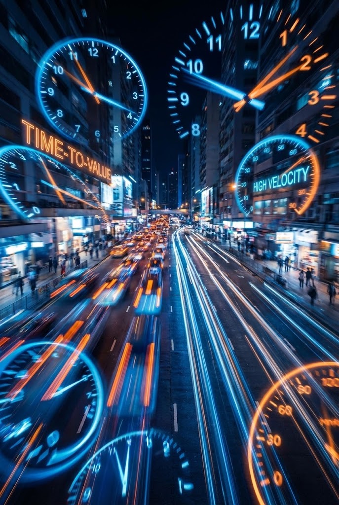 (Hyper-lapse Stock): Urban Velocity - Accelerating Time-to-Value