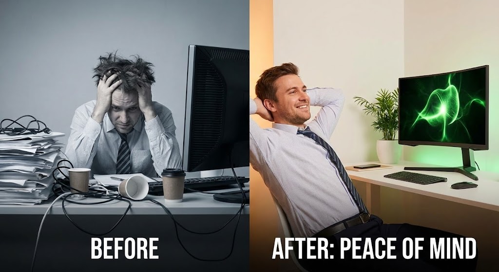 (Split Screen): Chaos vs. Control + Operational Peace